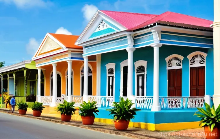 수리남에서 카리브 해 문화의 영향 - **Surinamese Market Delights:**
    "A vibrant, bustling scene at the Central Market in Paramaribo, ...
