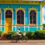 수리남 관광지 추천 - **Paramaribo's Vibrant Colonial Charm:**
    "A picturesque street scene in Paramaribo, Suriname, sh...