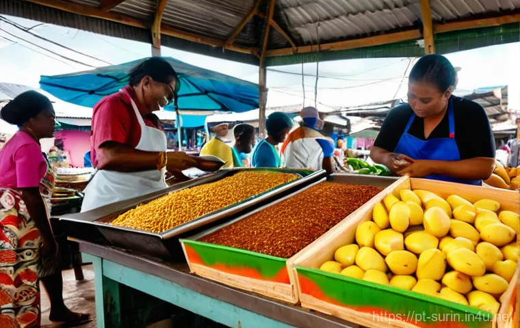 수리남 관광지 추천 - **Serene Amazonian River Expedition in Suriname:**
    "A tranquil view of the Suriname Amazon rainf...
